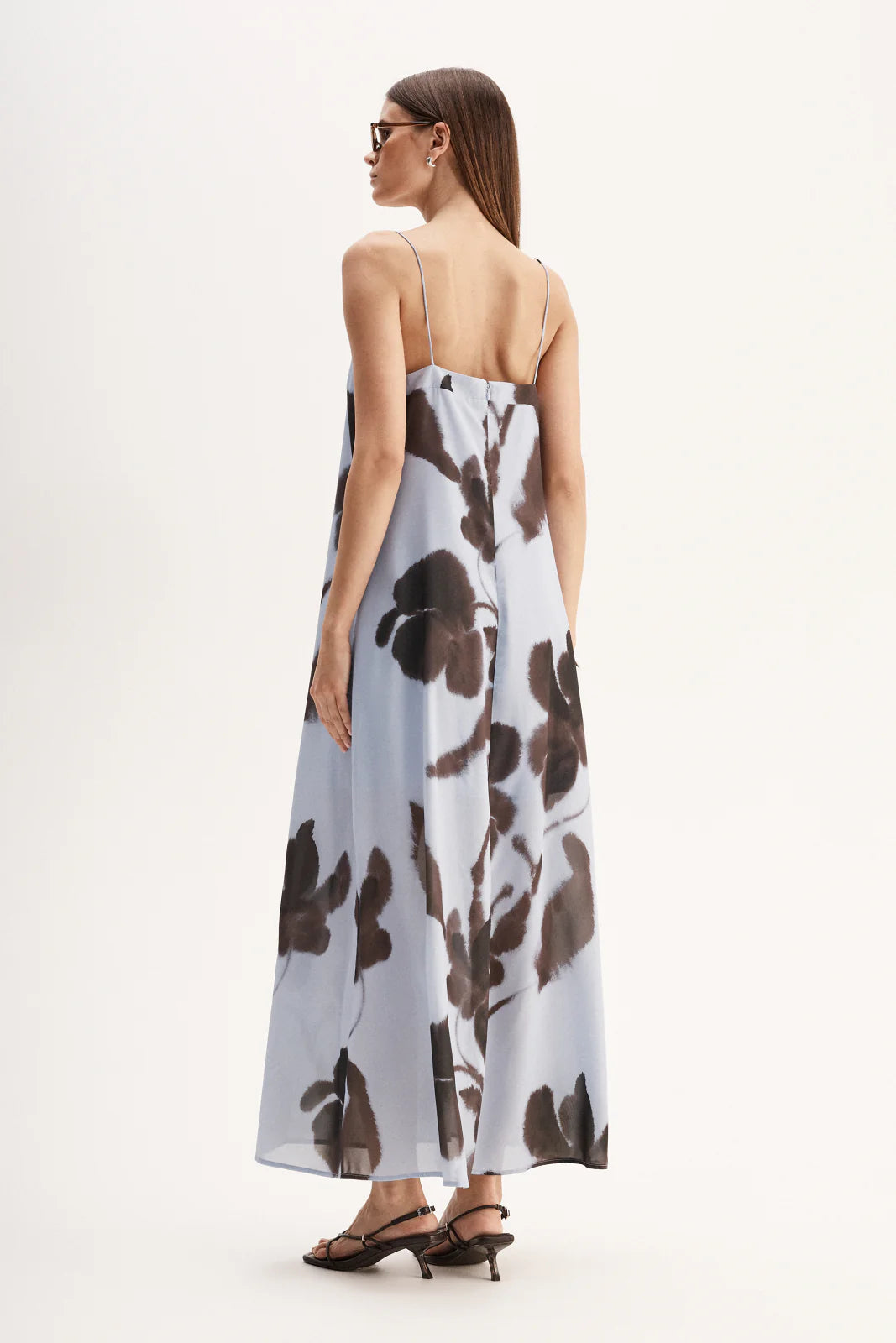 MONET MAXI DRESS-CHOC FLORAL PRINT