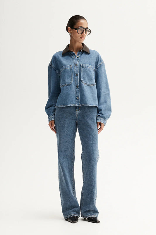BENJI DENIM SHIRT - TRINITY BLUE