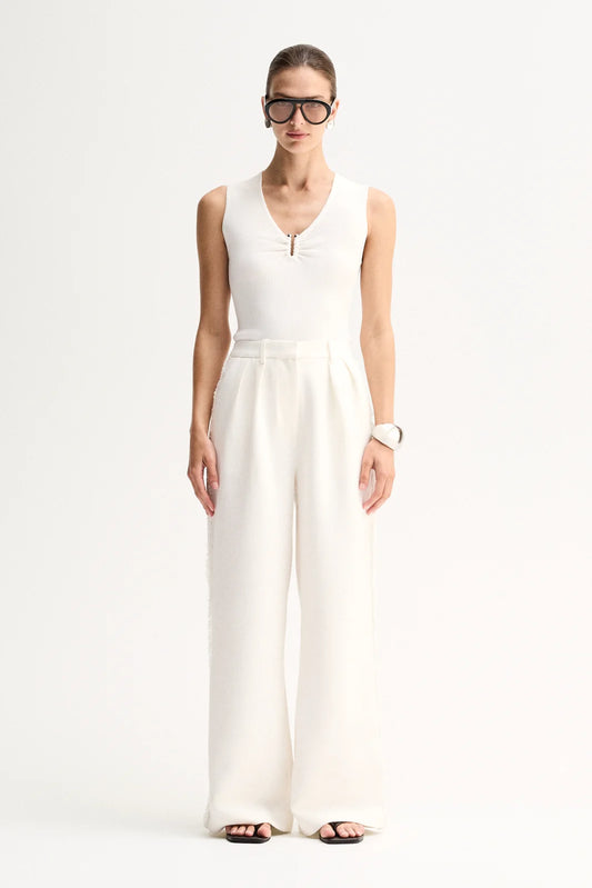 LINDSAY KNIT TOP-WHITE