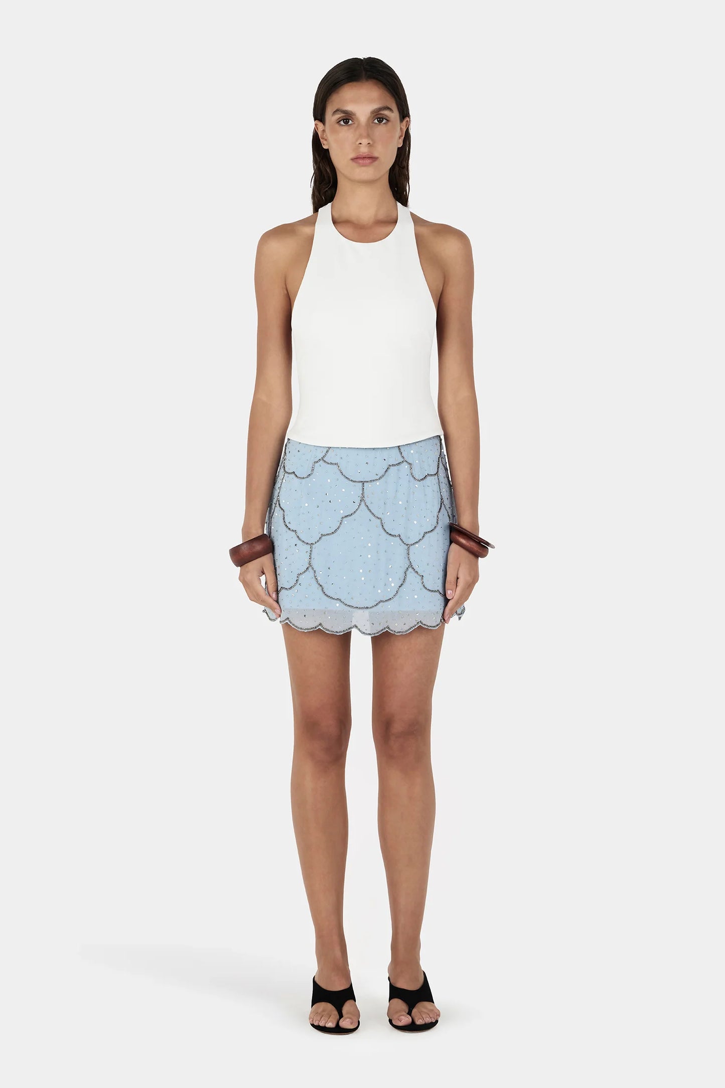 MARAIS BEADED MINI SKIRT