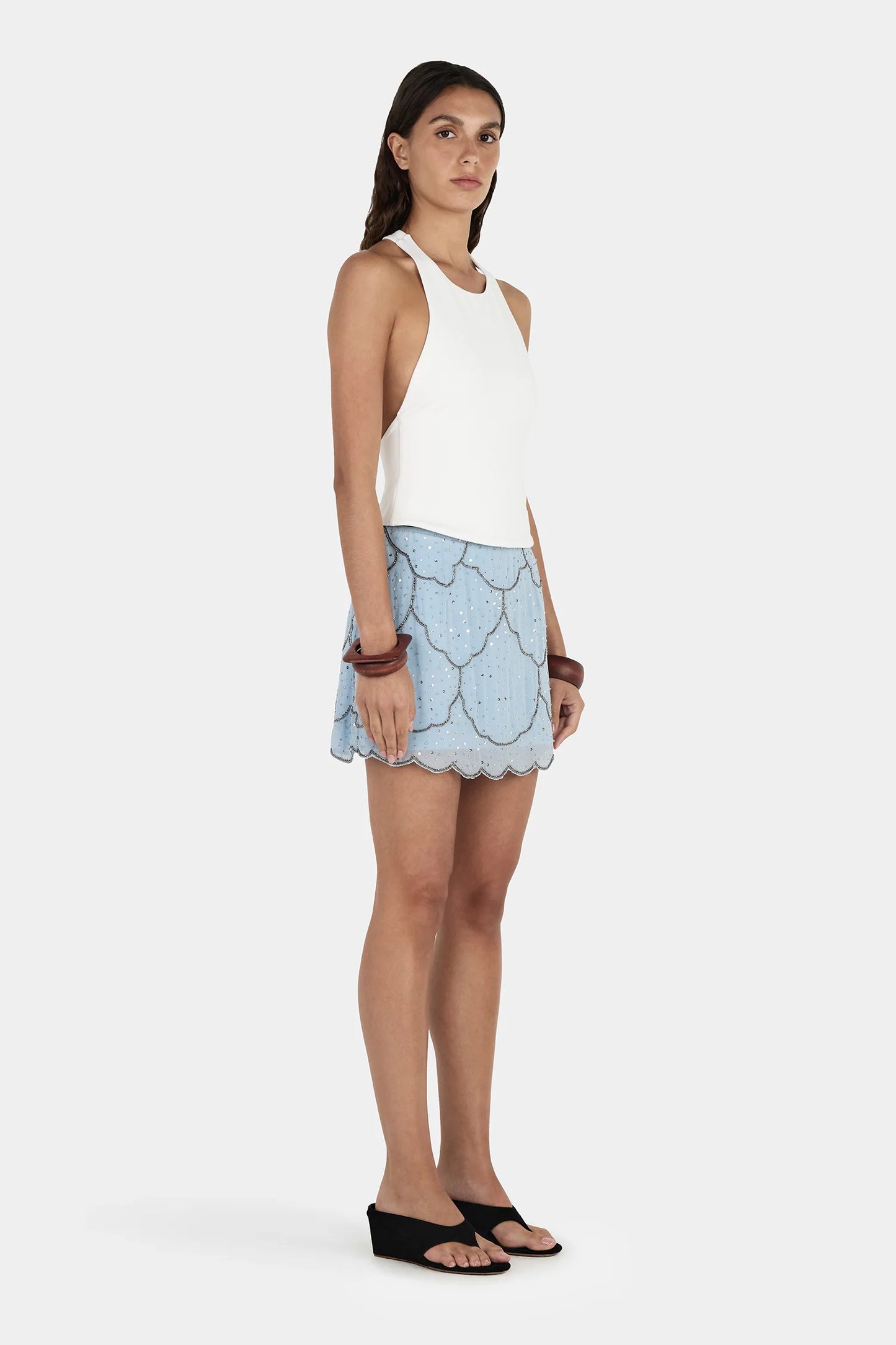 MARAIS BEADED MINI SKIRT