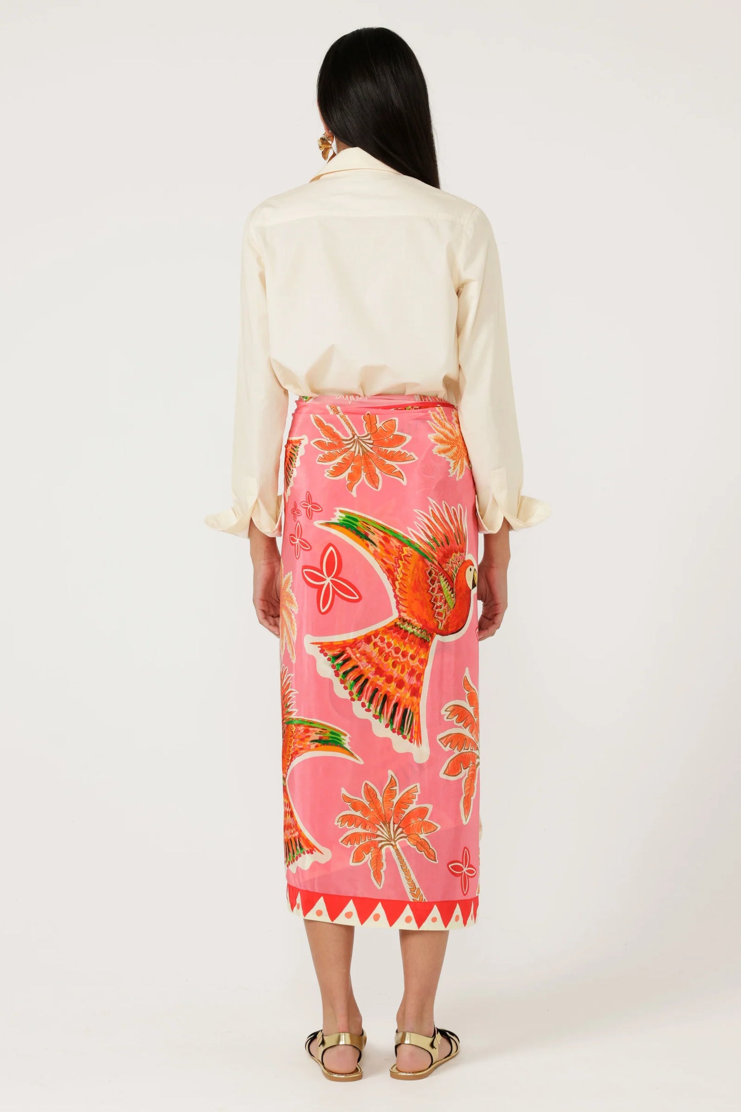 THE PARROT GARDEN SARONG