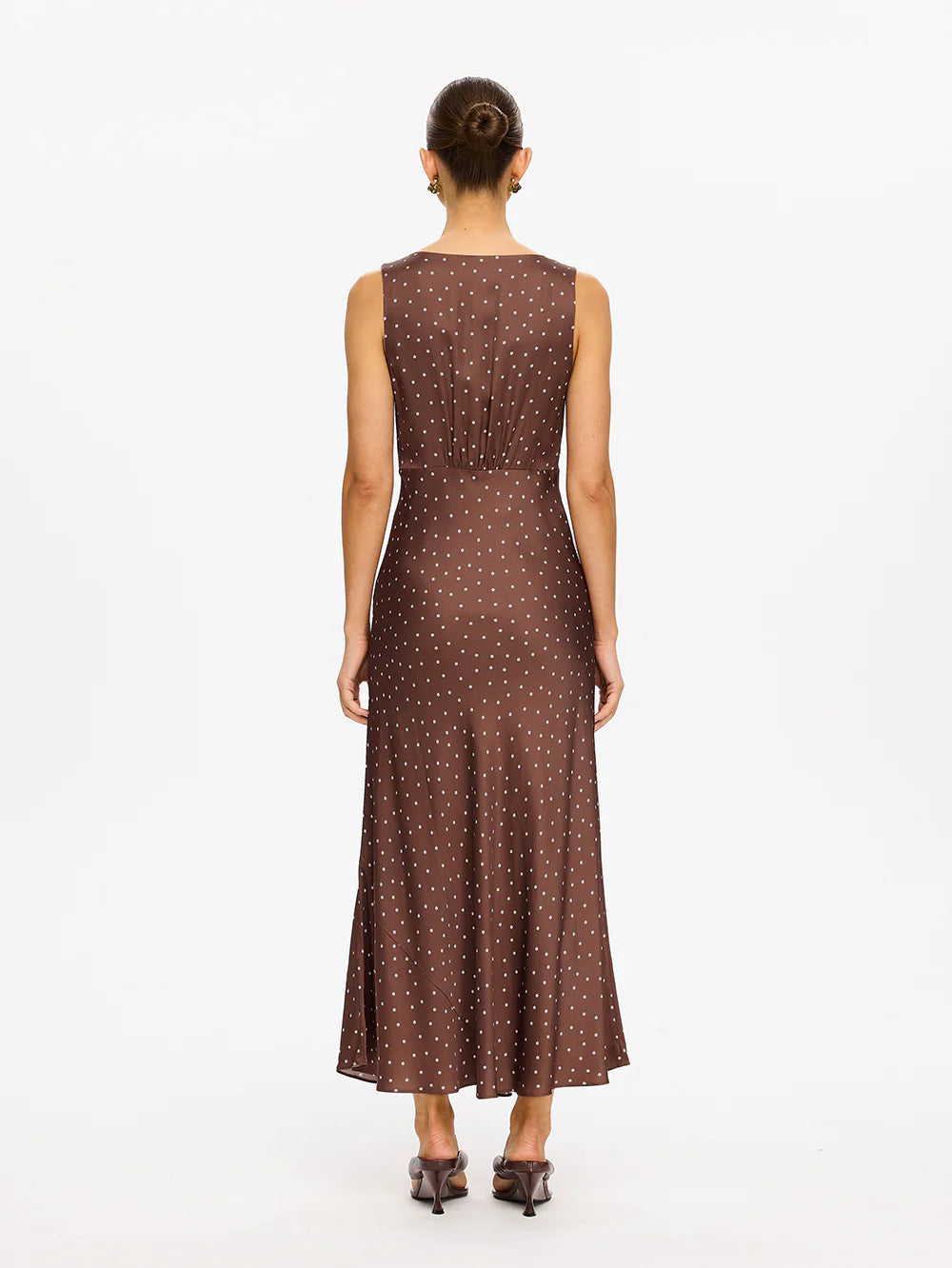 EDIE MIDI DRESS BROWN (LD283EDI)
