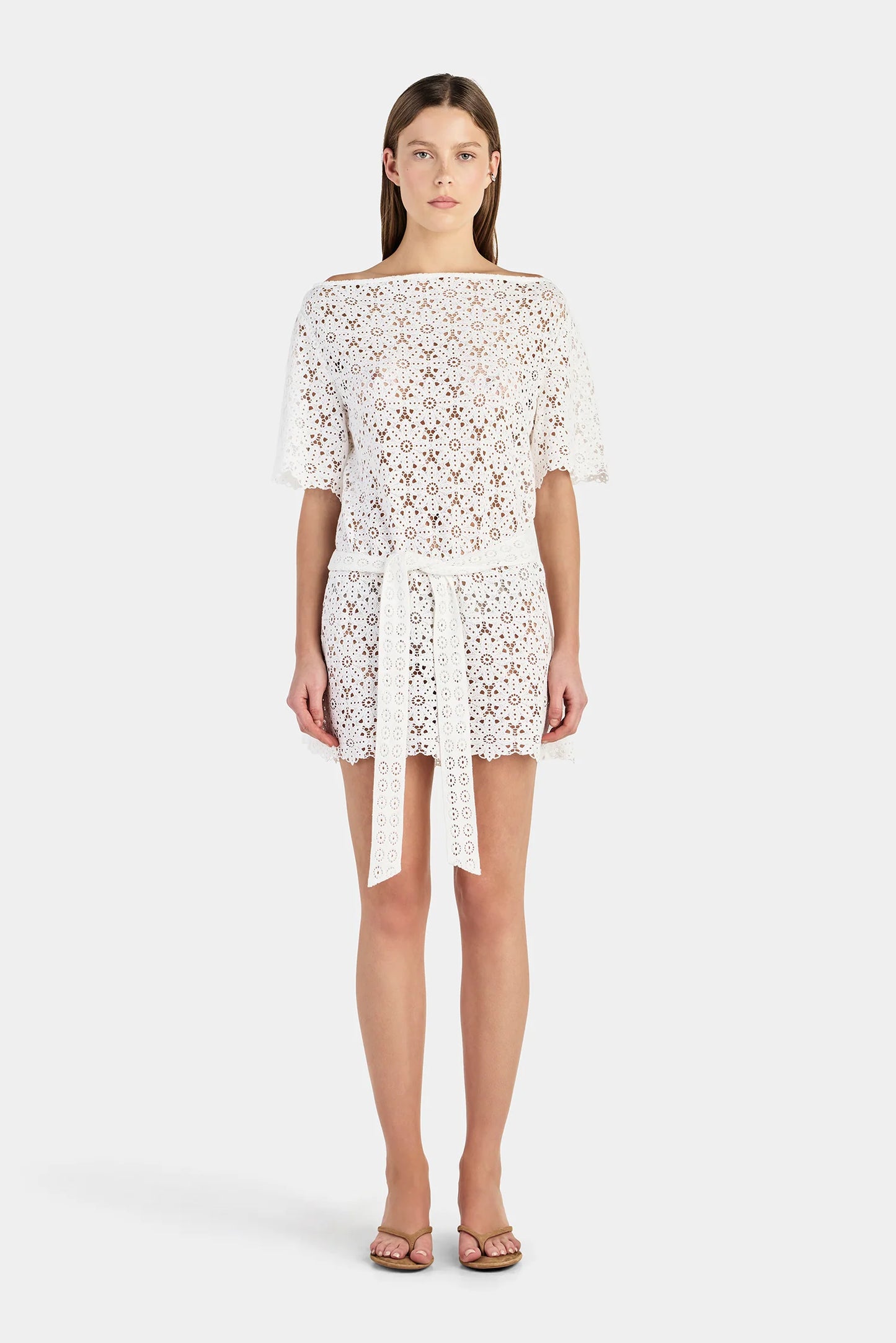 MARLA LACE TUNIC - IVORY