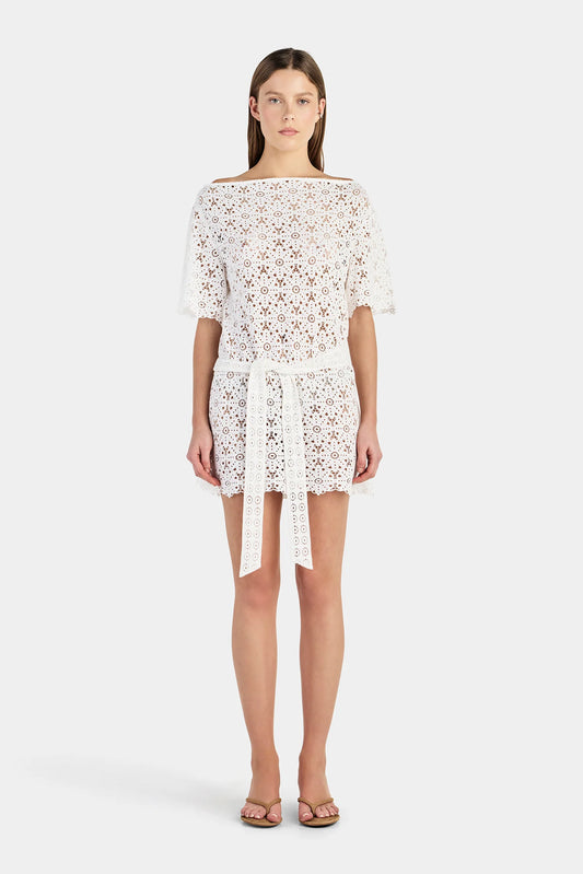 MARLA LACE TUNIC - IVORY
