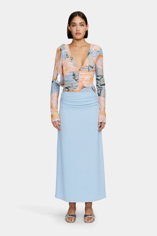 MIA BODYSUIT - CHAMBRAY FLORAL