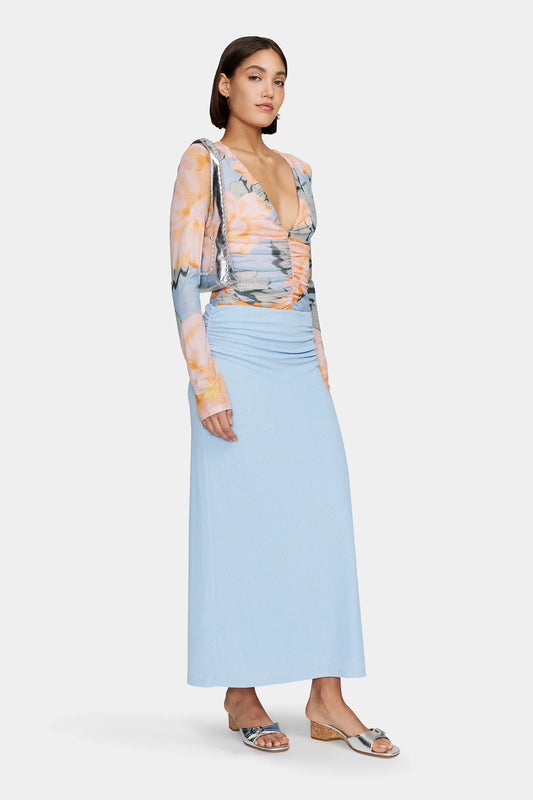 MIA BODYSUIT - CHAMBRAY FLORAL