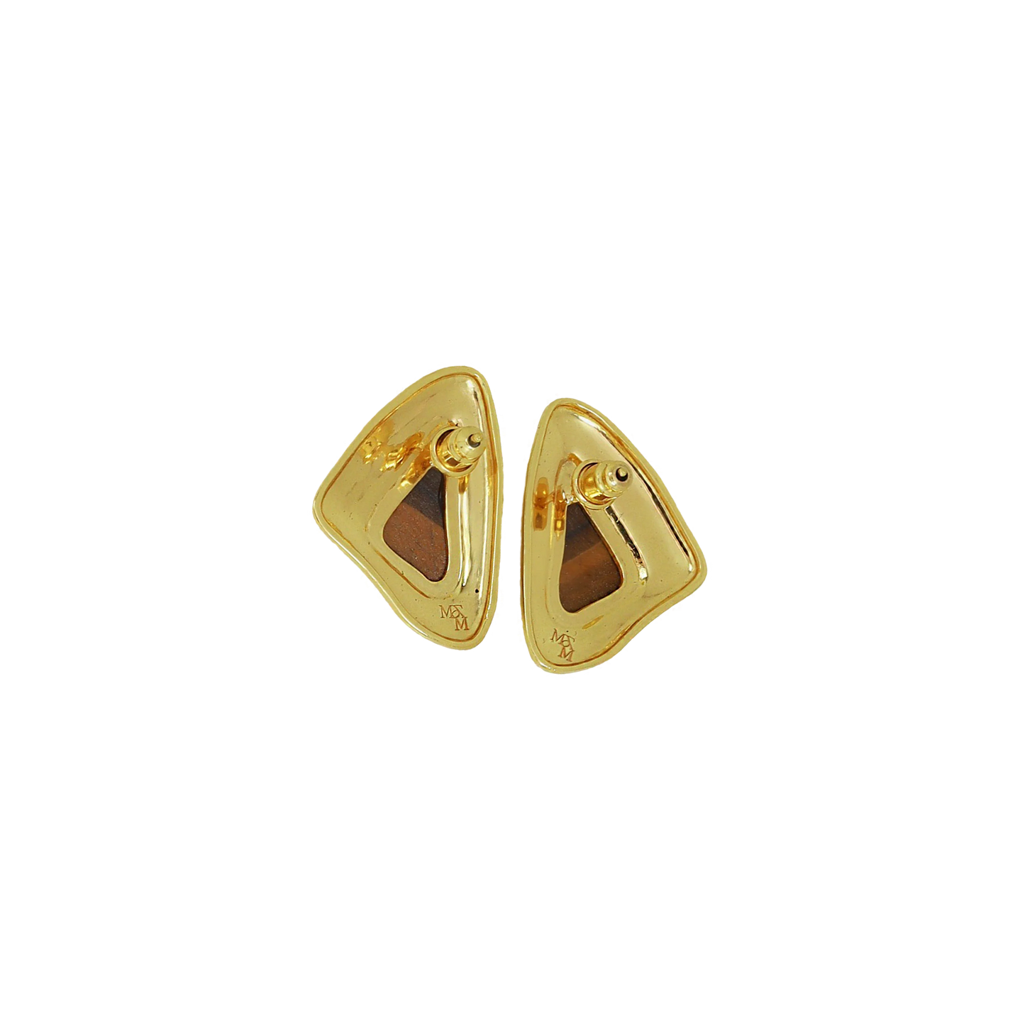 MIKAELA EARRINGS - GOLD/TIGER EYE
