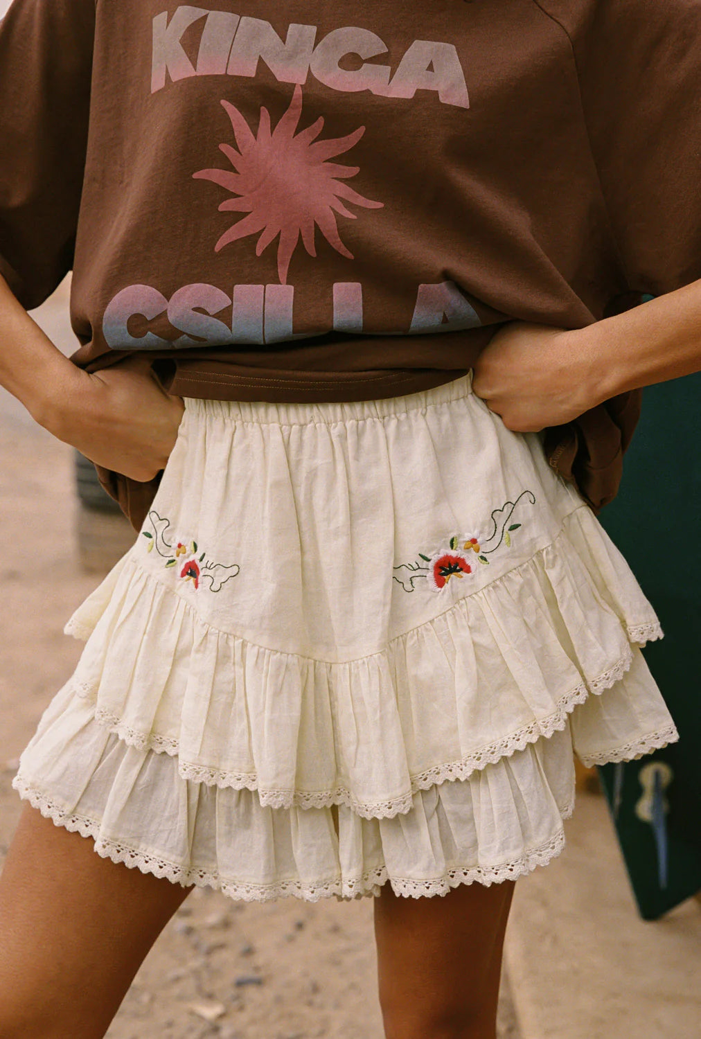 REKA EMBROIIDED FAE FRILL SKORT KC25-122-10