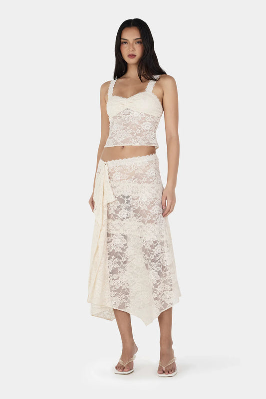 GIGI WRAP SKIRT - IVORY