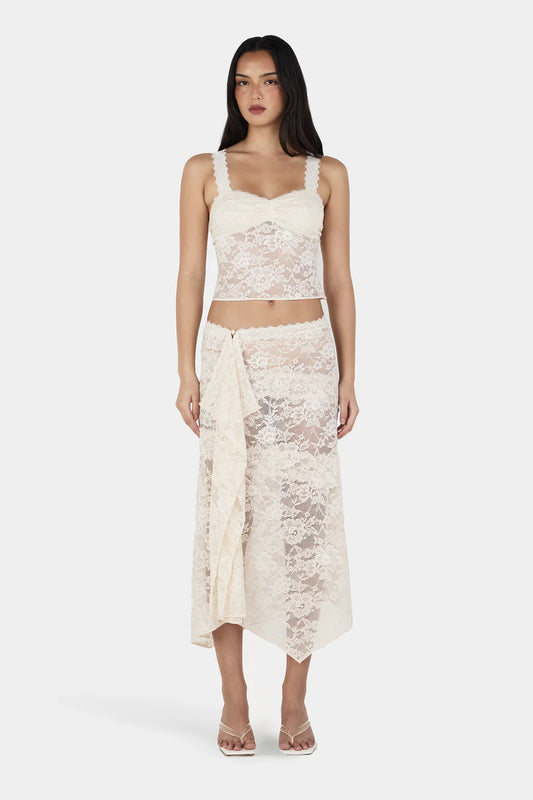 GIGI WRAP SKIRT - IVORY
