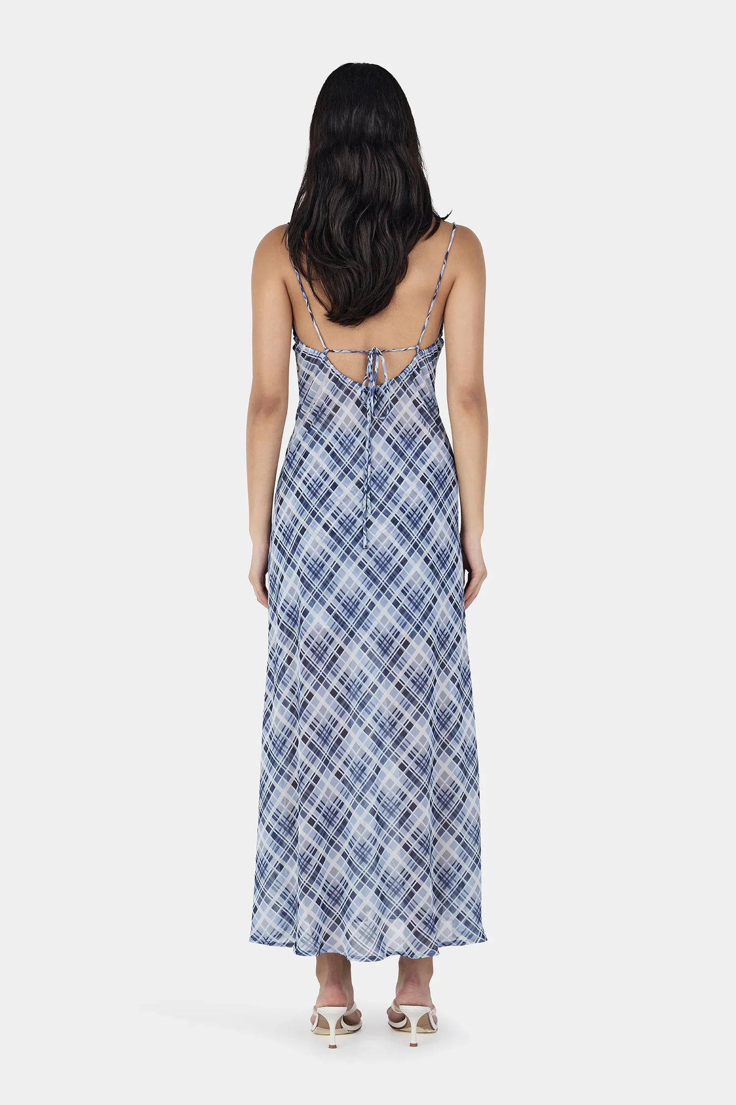 NOSTALGIA DRESS - SKY PLAID