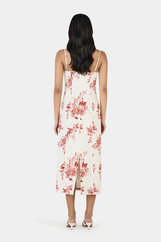 OPHELIA MIDI DRESS - HOLIDAY FLORAL