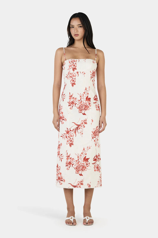 OPHELIA MIDI DRESS - HOLIDAY FLORAL