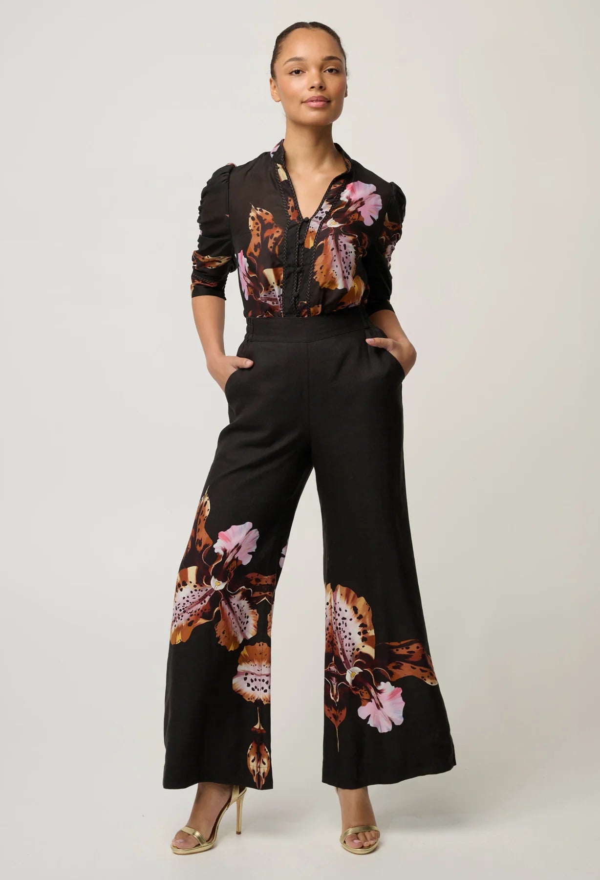 OW31906SOD WILLOW LINEN PANT - SUNSET ORCHID