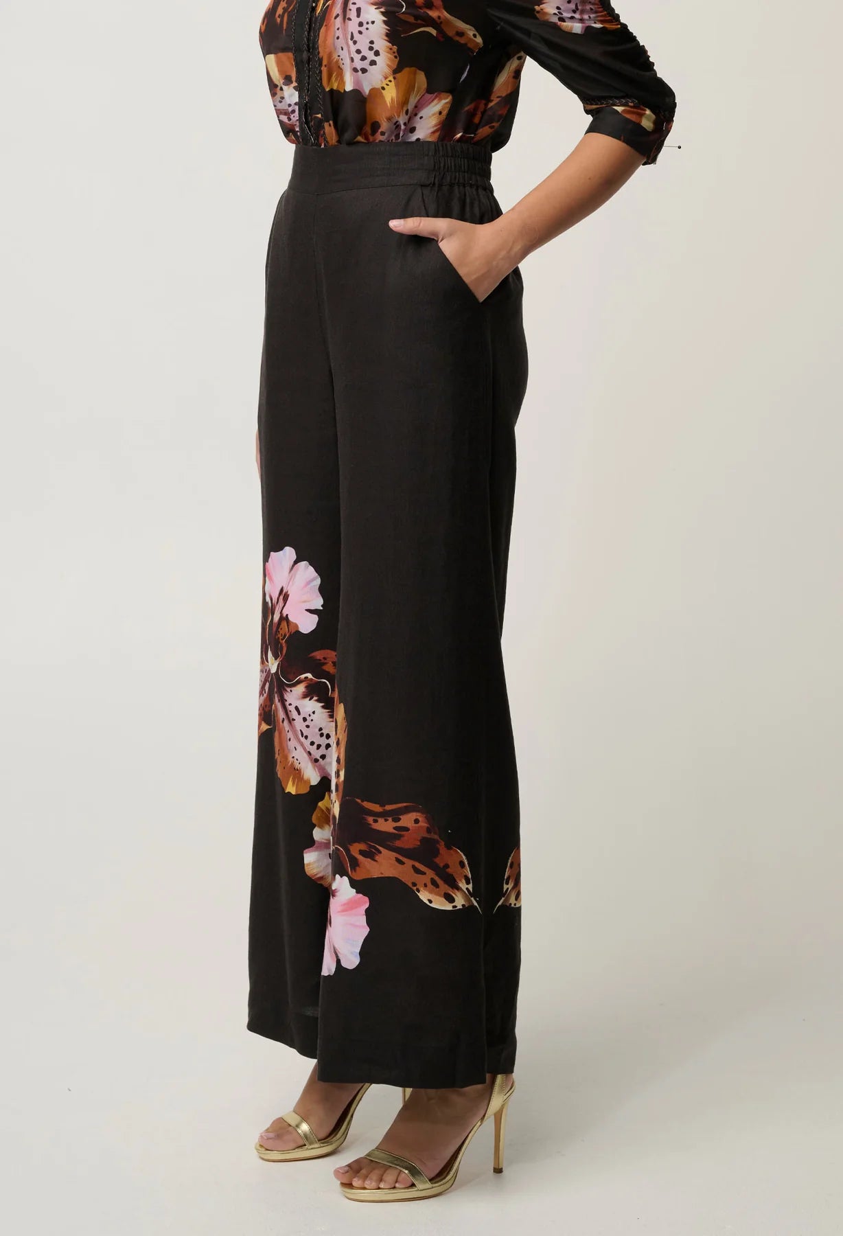 OW31906SOD WILLOW LINEN PANT - SUNSET ORCHID