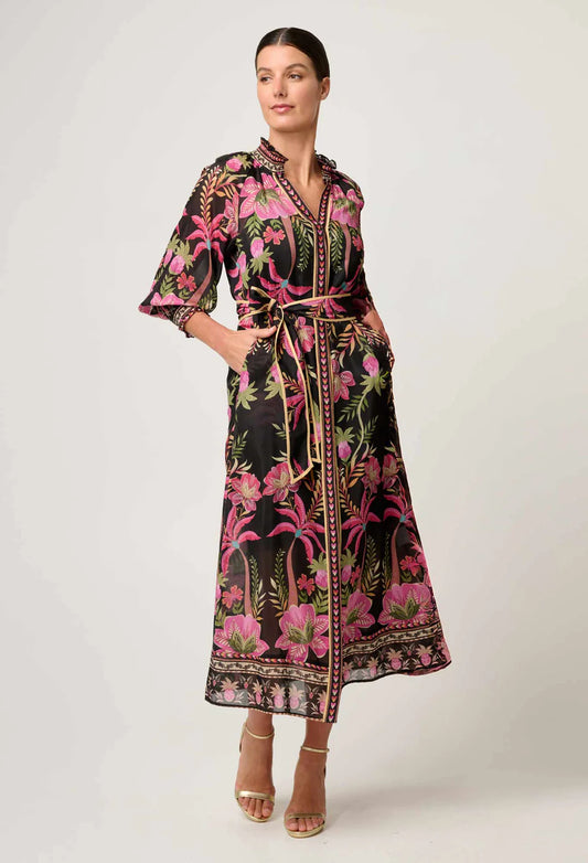 OW41905ANL-CARMEN SILK COTTON PLACEMENT PRINT MAXI DRESS-ANTHOS LOTUS