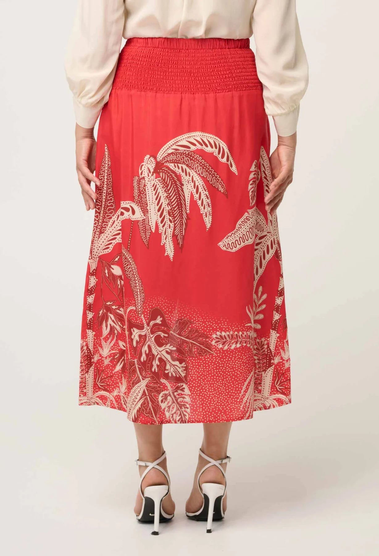 HARPER FAILLE PLACEMENT SKIRT - CRIMSON PALMS