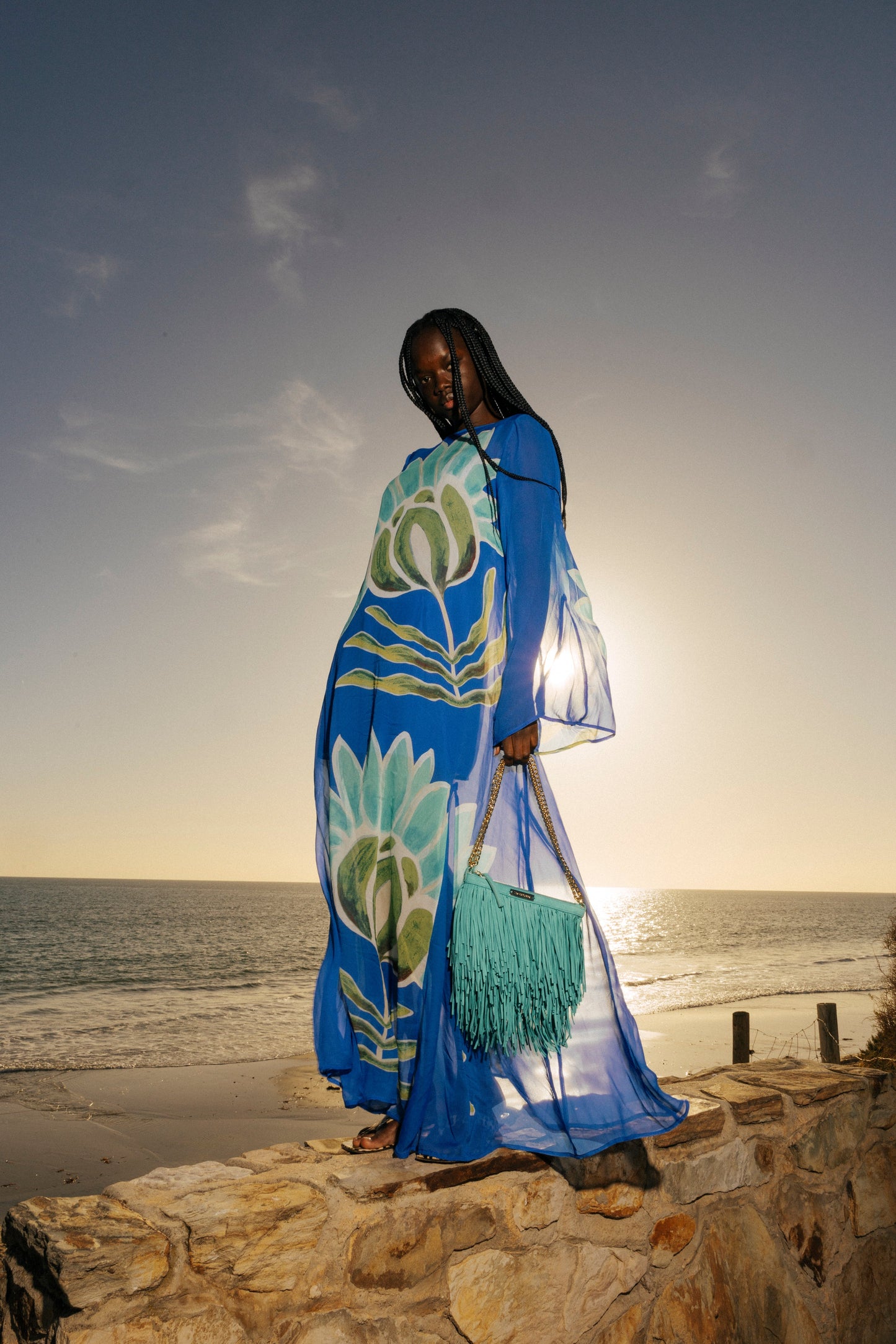 SOLSANA LONGSLEEVE DRESS-FERN