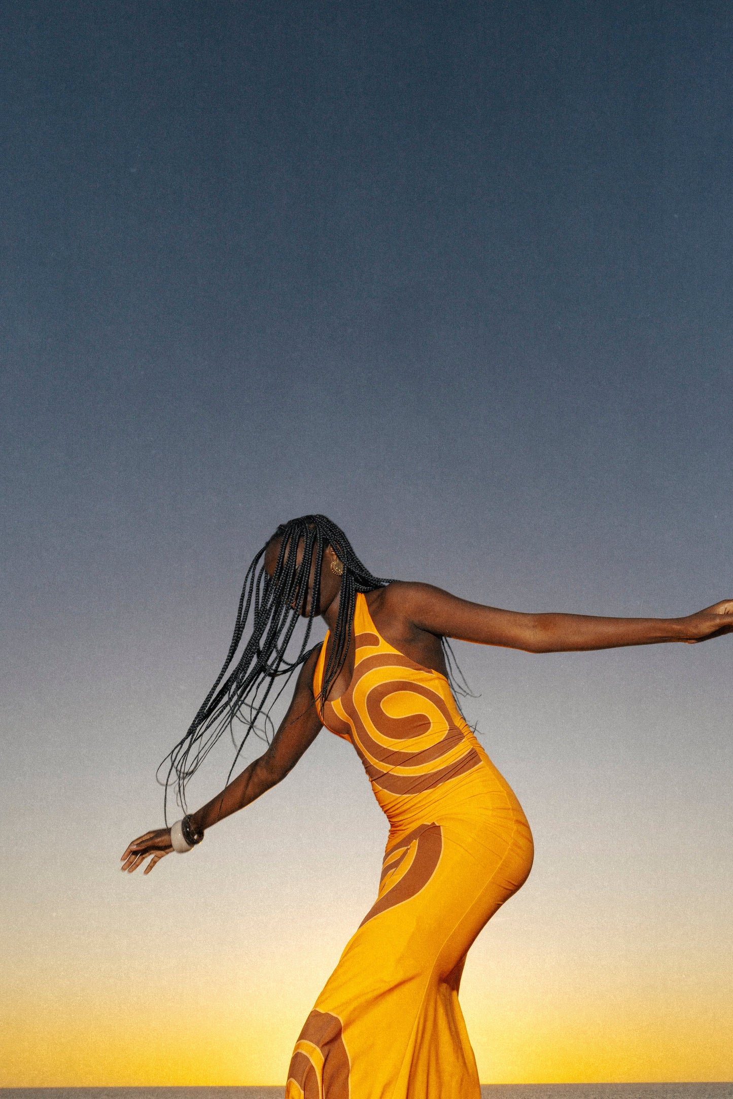 GIRO HALTER DRESS-TANGERINE SWIRL