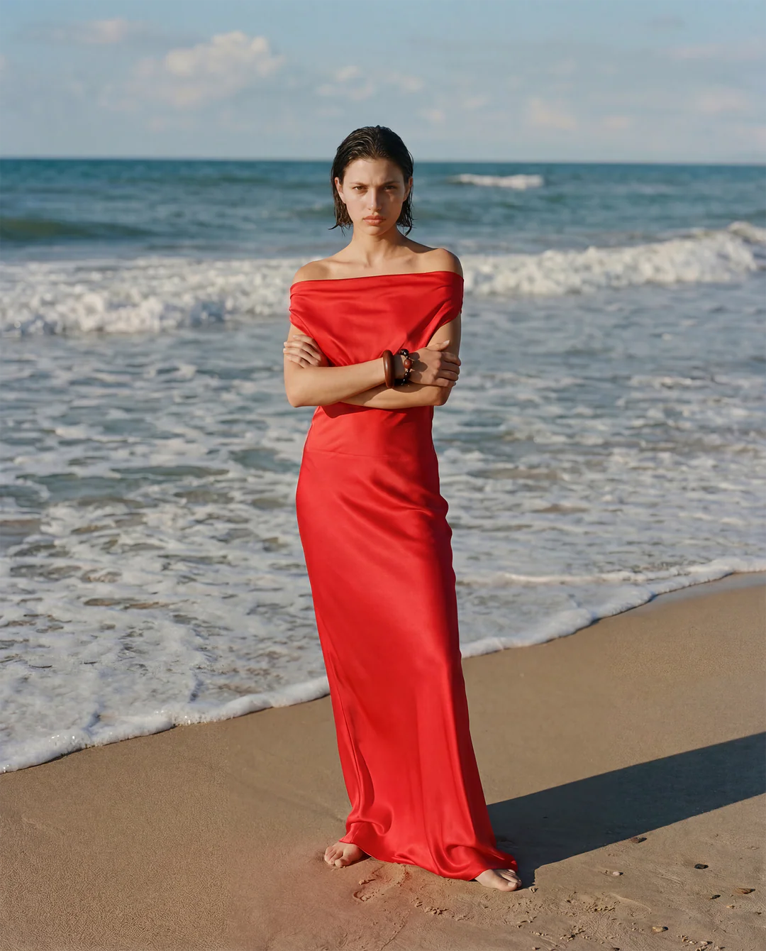 PEARL DRESS-RED