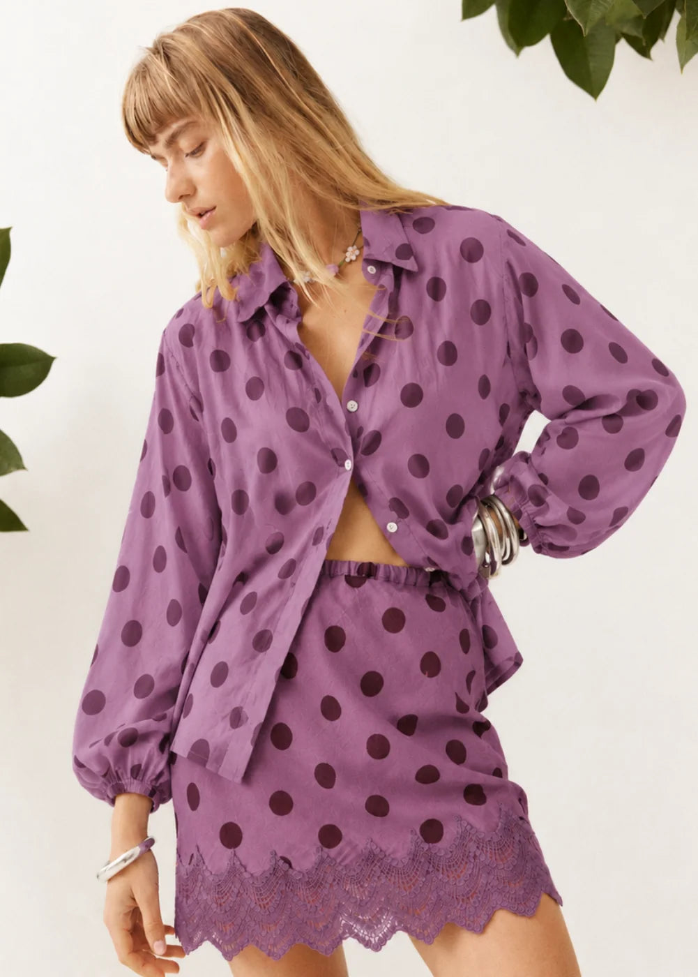 POSTO SPOT VERA MINI SKIRT-PURPLE
