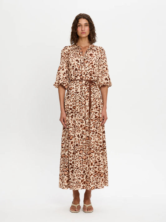 LD267PAR-PARIS MAXI DRESS-BROWN