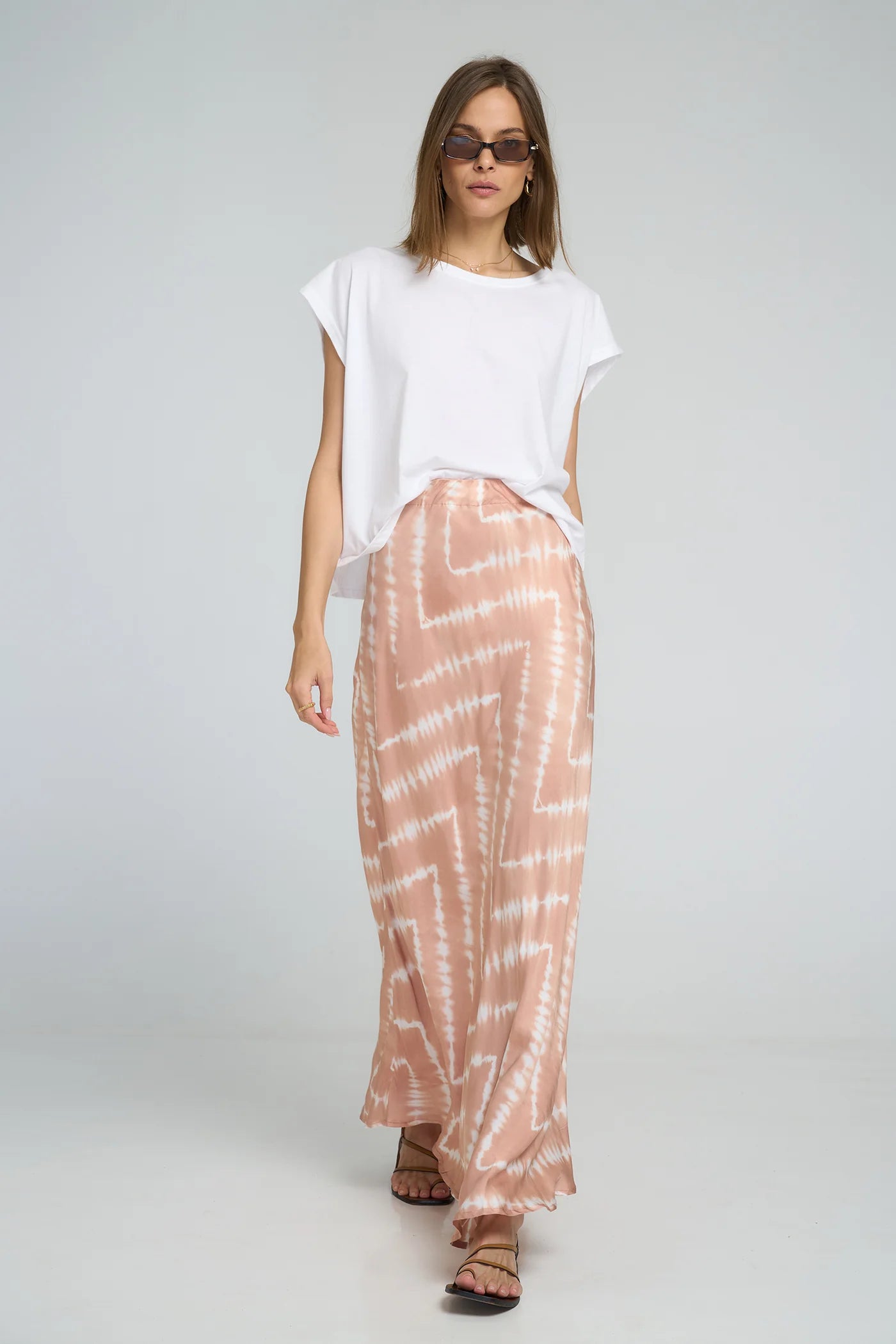 ASHBOURNE SKIRT CELESTIAL TIE DYE-GUAVA