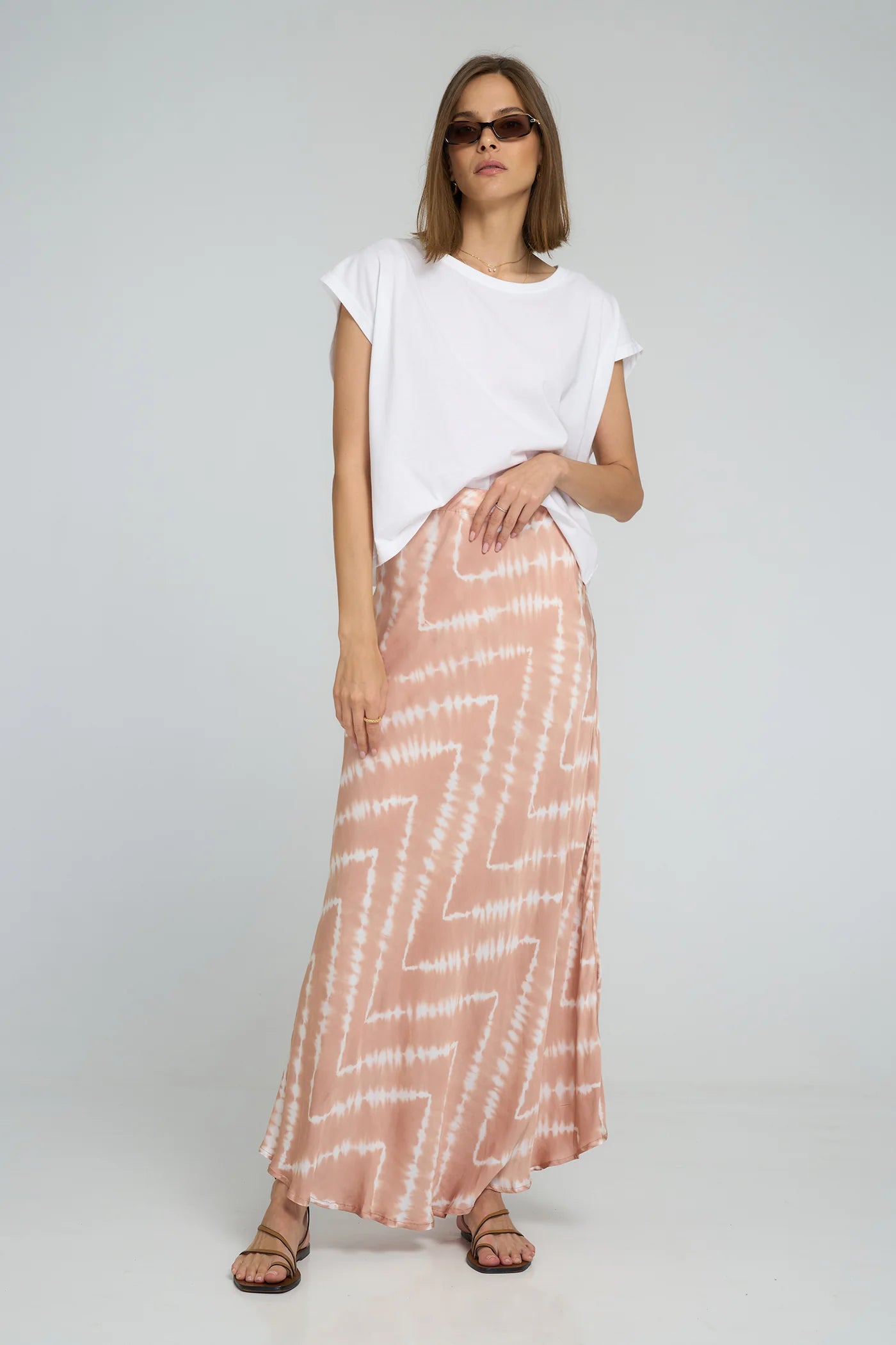 ASHBOURNE SKIRT CELESTIAL TIE DYE-GUAVA