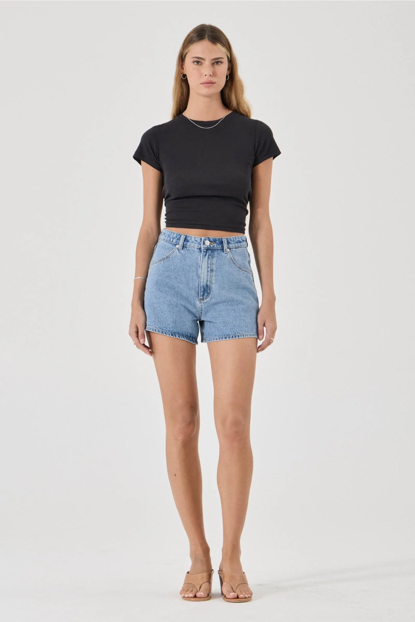 R43S17-MIRAGE SHORT JENNA -MID VINTAGE BLUE