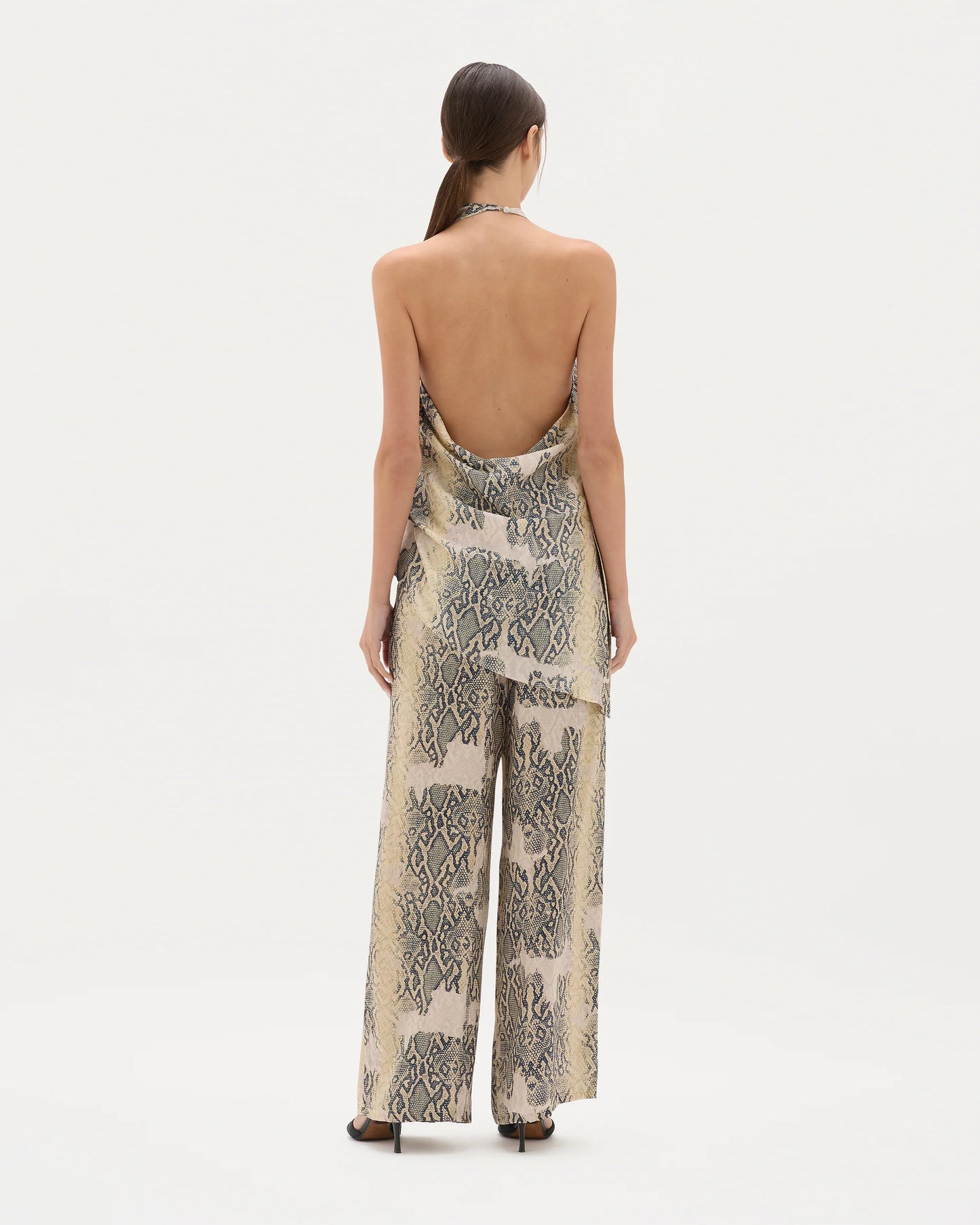 NILE PYTHON MIKEL PANT-CREAM