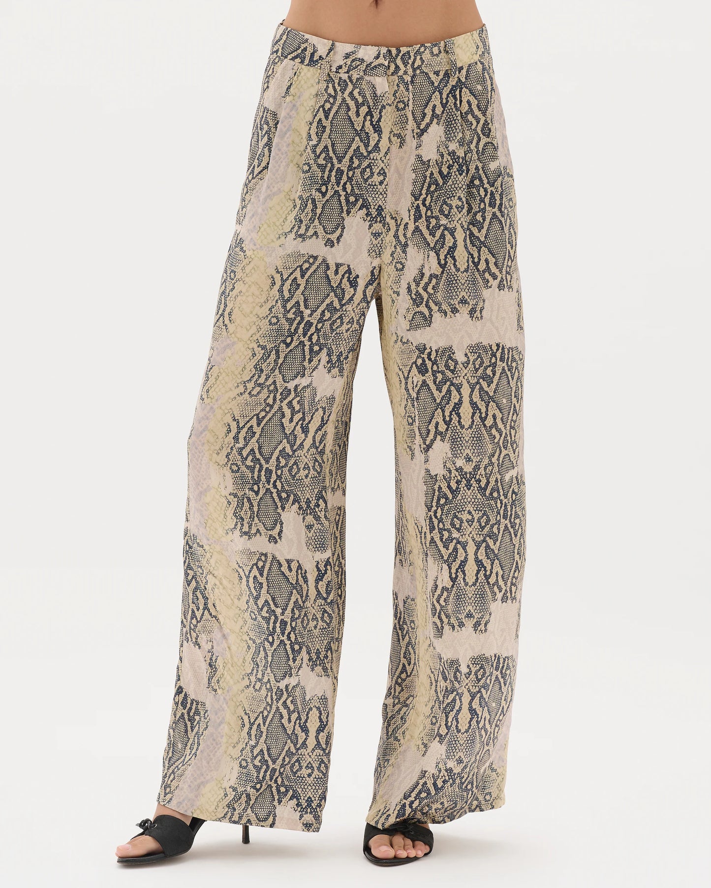 NILE PYTHON MIKEL PANT-CREAM