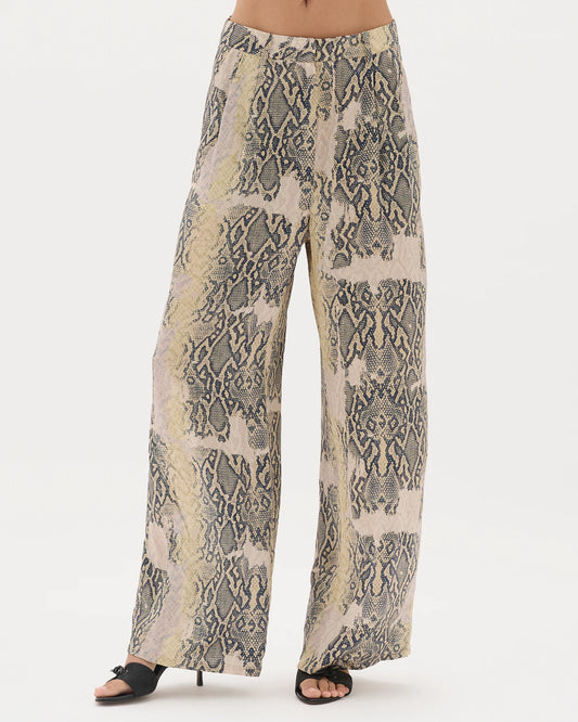 NILE PYTHON MIKEL PANT-CREAM