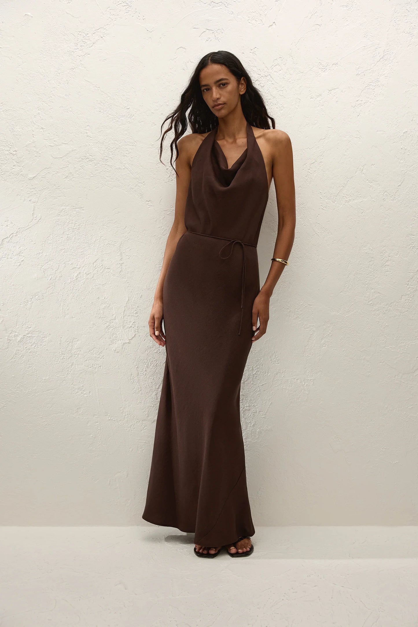 FF5192- IZARO MAXI DRESS CHOCOLATE
