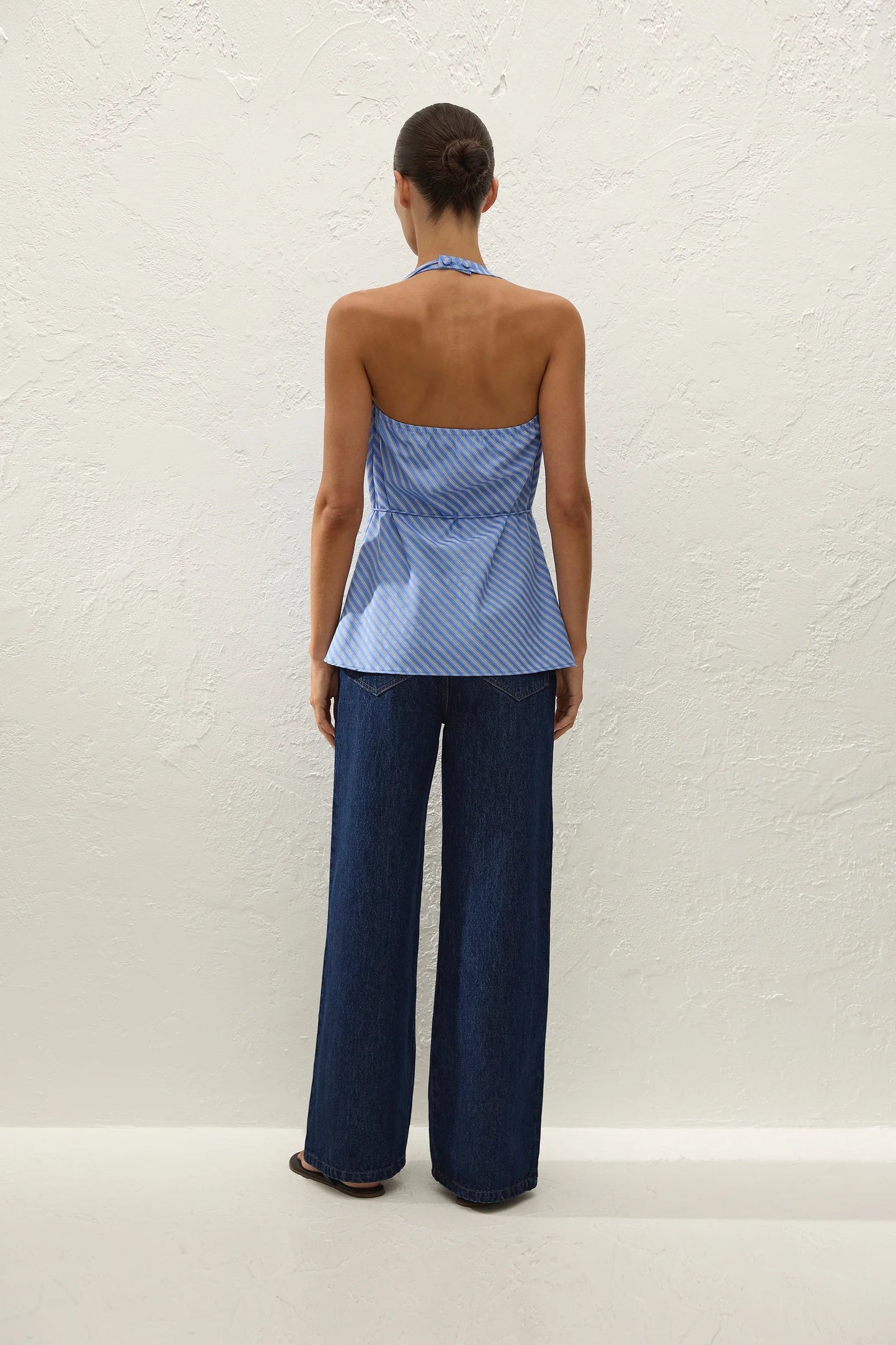 IZARO TOP-JOAO STRIPE AZULEJO BLUE