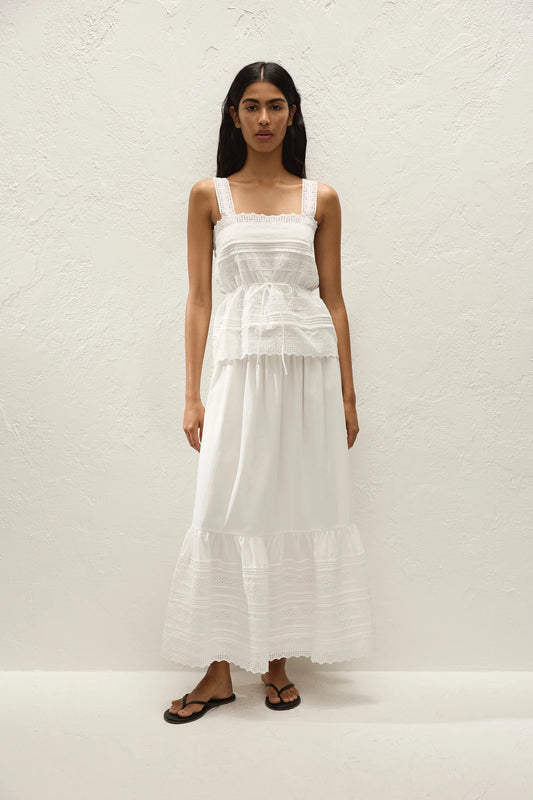 DALILA TOP-FERNANDA LACE -ANTIQUE WHITE