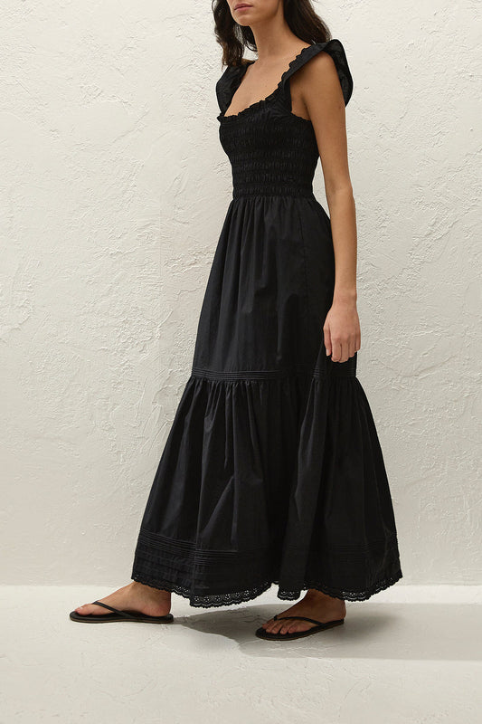 VALENTINA MAXI DRESS - FIORE LACE BLACK