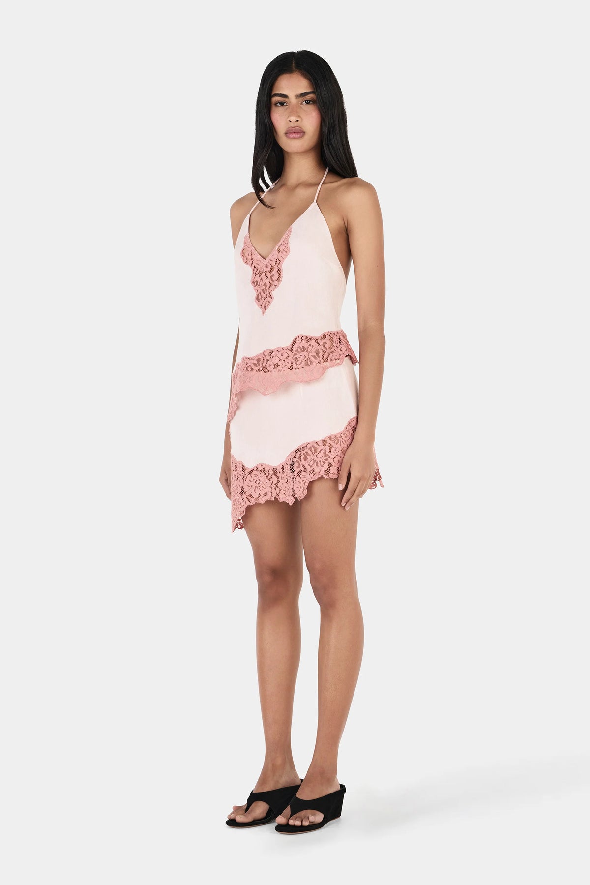EFFY SKIRT - PINK TWO TONE