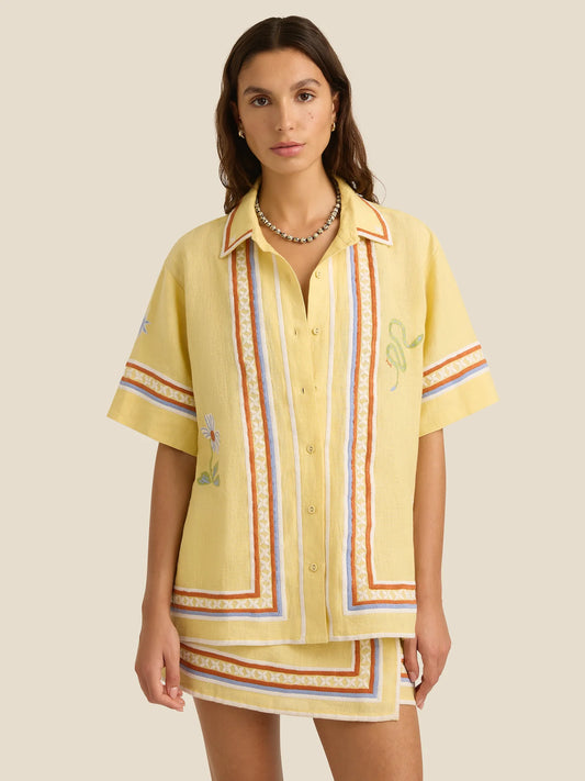 SHT-001-095 DARCY SHIRT-CHARM EMBROIDERY