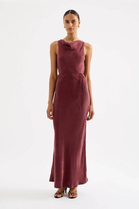 DEVIN TENCEL MAXI DRESS - PLUM
