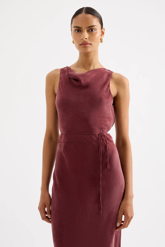 DEVIN TENCEL MAXI DRESS - PLUM