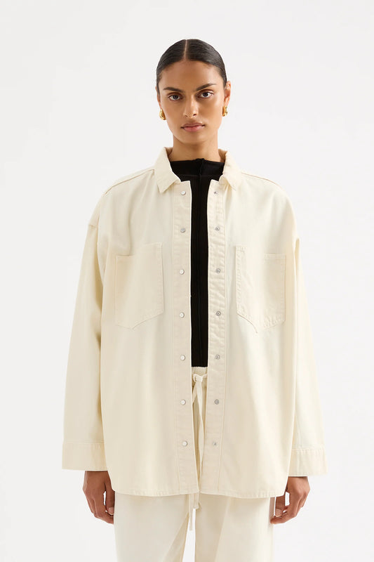 ESME DENIM OVERSHIRT - NATURAL