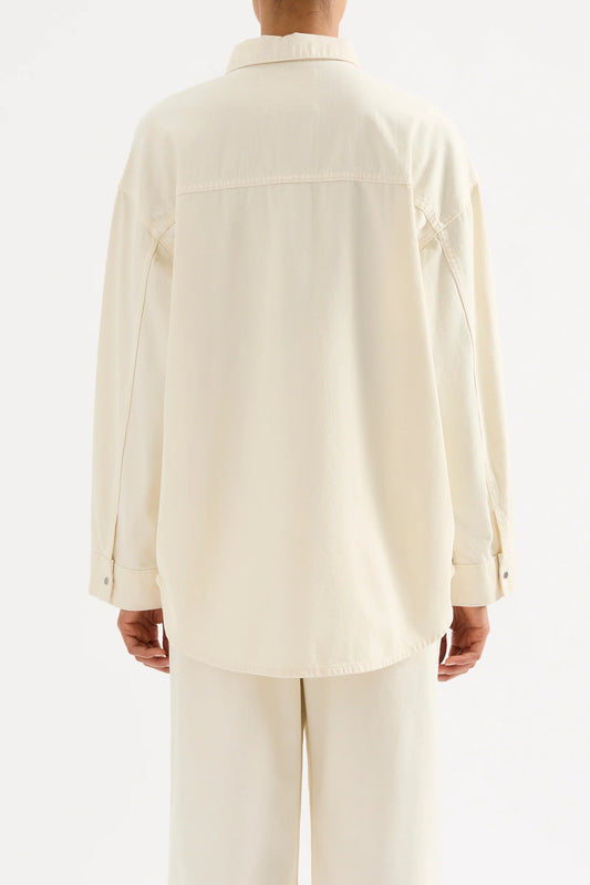 ESME DENIM OVERSHIRT - NATURAL