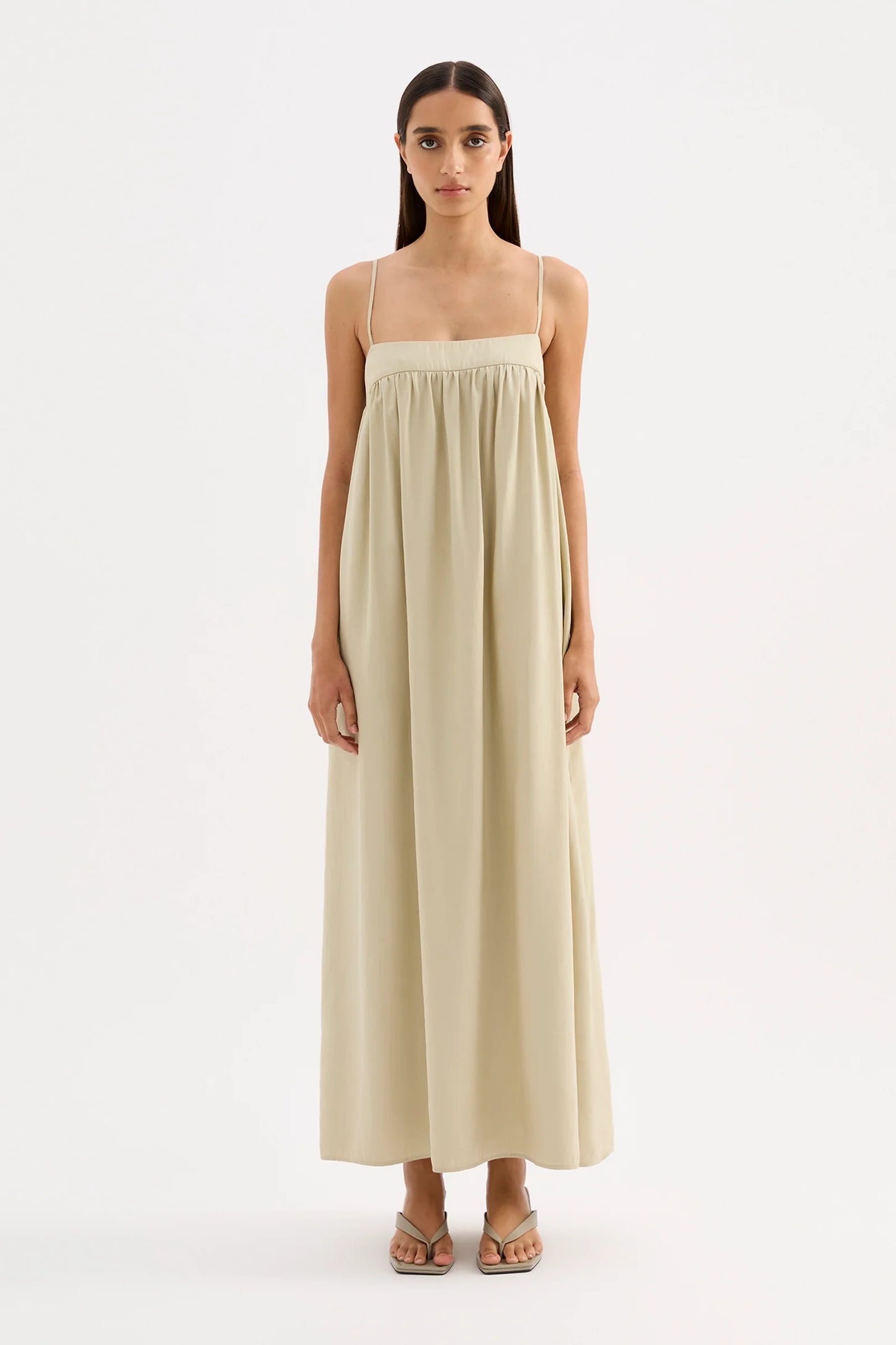SIENNA MAXI DRESS-ARTICHOKE
