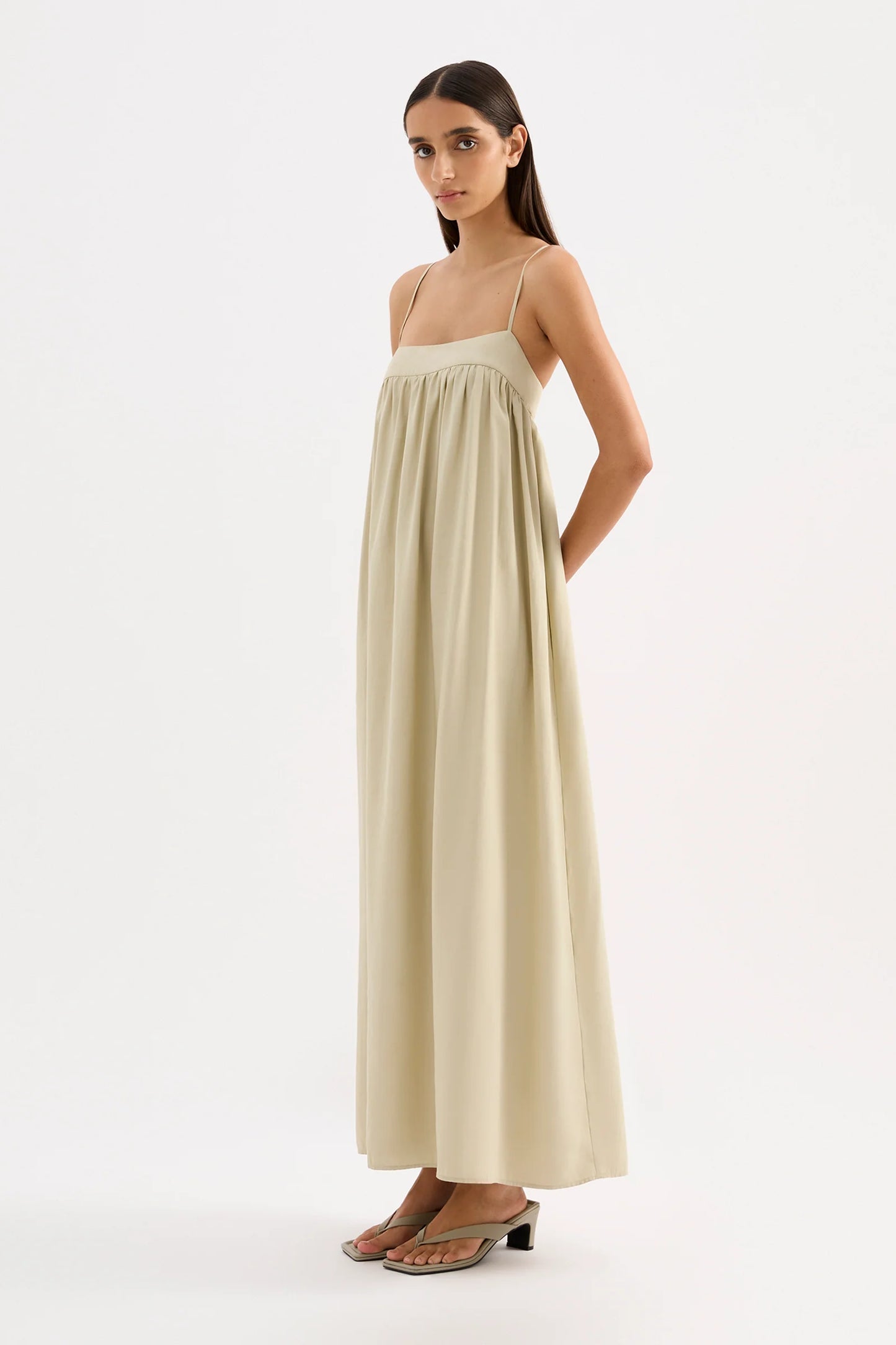 SIENNA MAXI DRESS-ARTICHOKE
