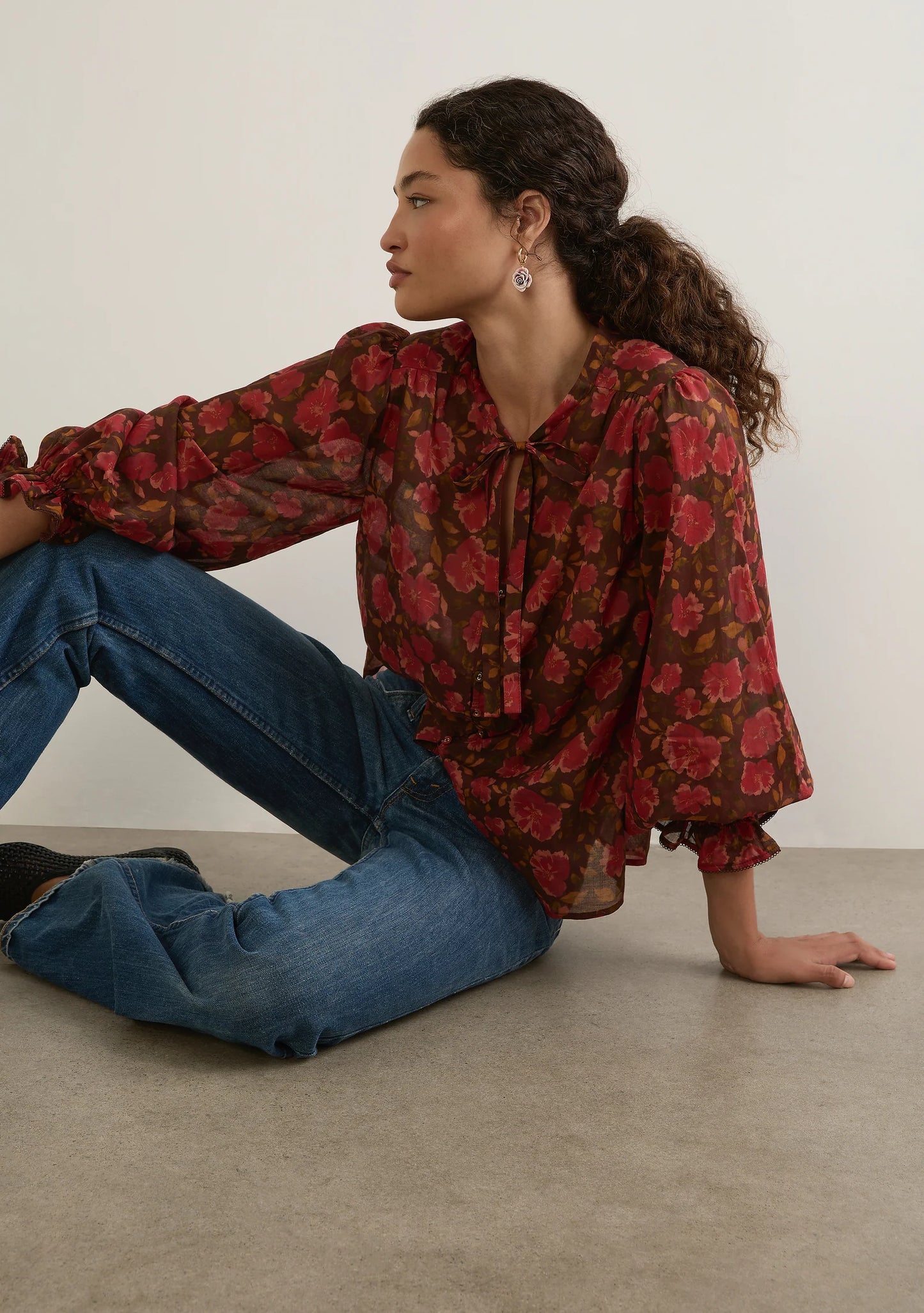 JESSA BLOUSE-ROSELLA ESPRESSO (26416)
