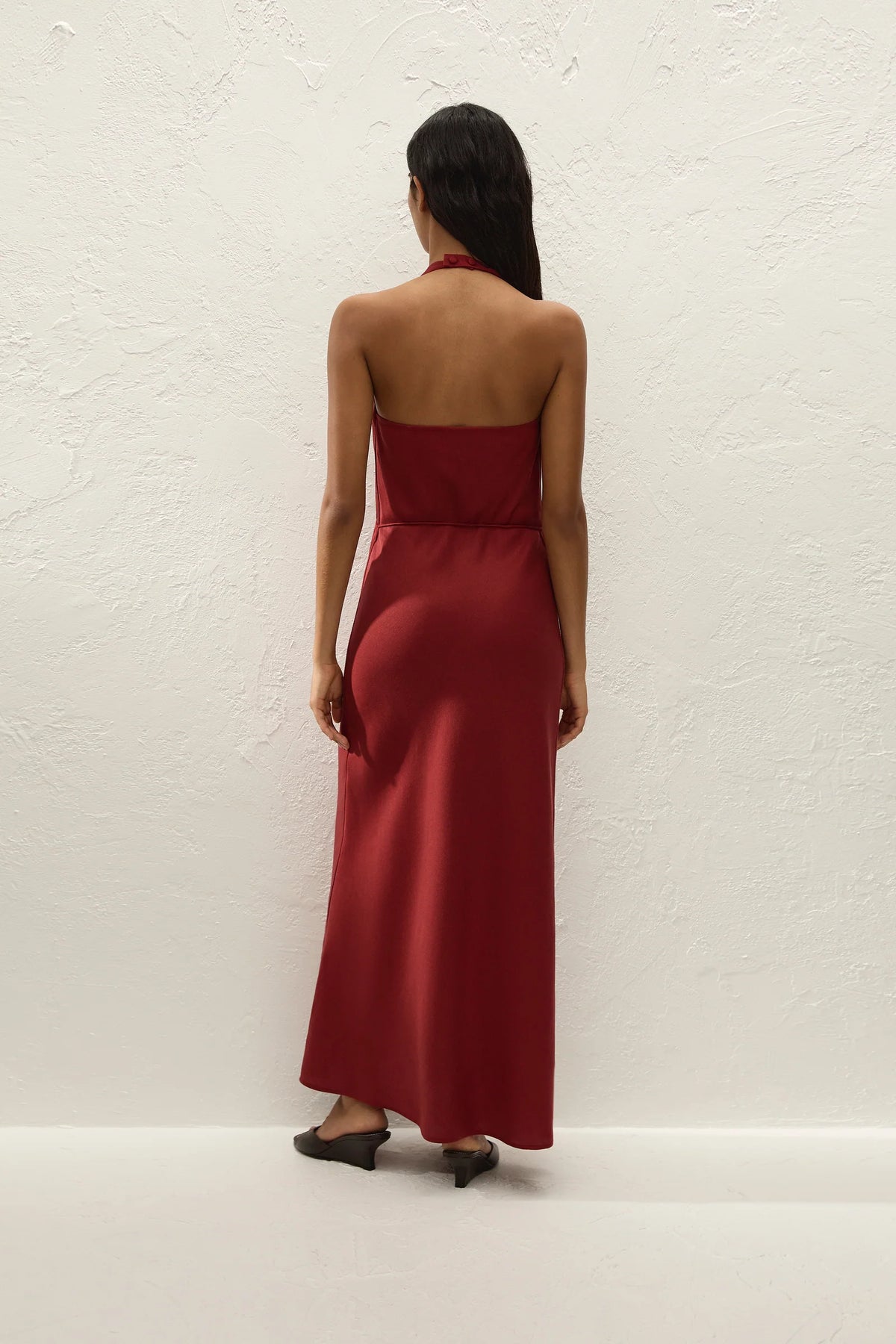 IZARO MAXI DRESS-PORTO RED