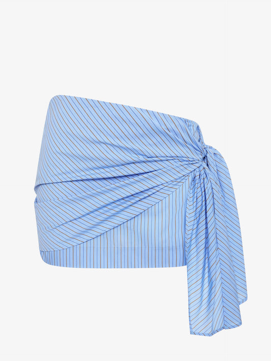 LINUS MINI SKIRT - CHAMBRAY BLUE STRIPE