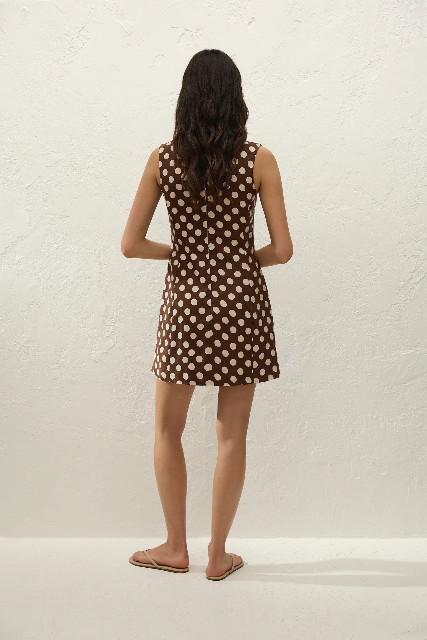 LYDIE MINI DRESS - CIOCCOLATO DOT