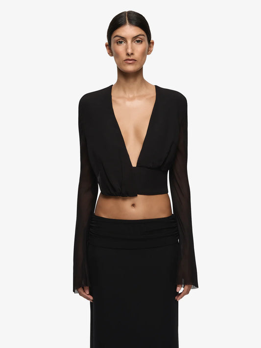 ISABELLA L/S TOP - BLACK